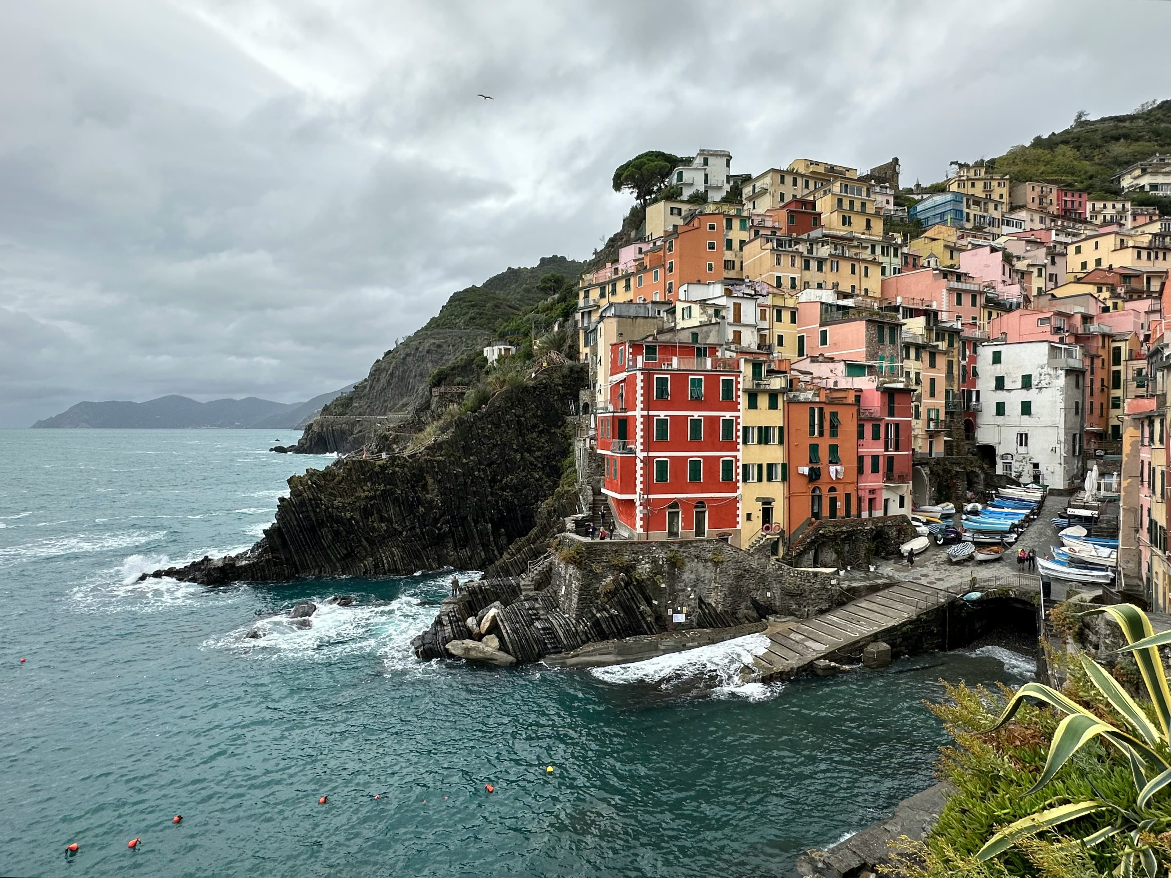 Italian coastline and village